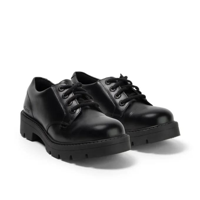 Chaussures à lacets Kori pour femme adulte, cuir brillant, noir Chaussures à lacets Kori pour femme adulte, cuir brillant, noir