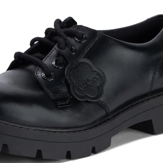 Chaussures à lacets Kori pour femme adulte, cuir brillant, noir Chaussures à lacets Kori pour femme adulte, cuir brillant, noir