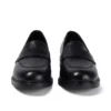 Chaussures pour femmes adultes Lach Slip en cuir noir Chaussures pour femmes adultes Lach Slip en cuir noir