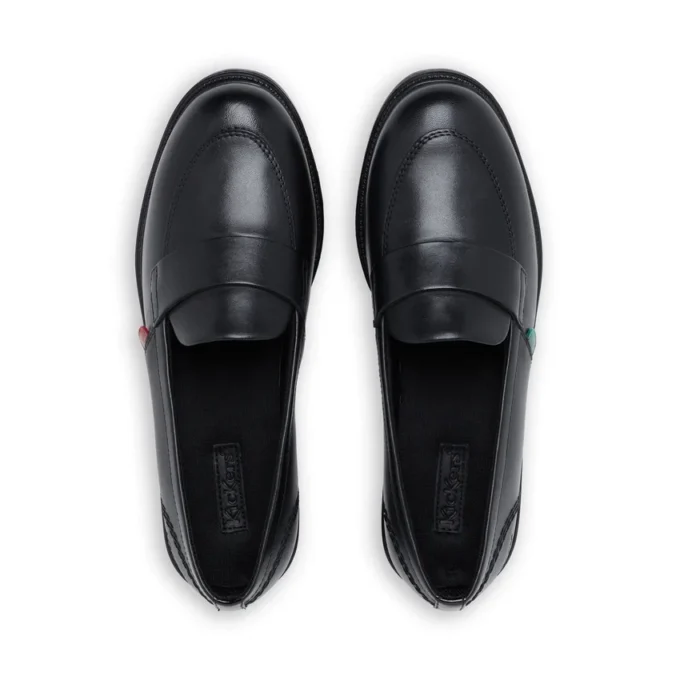 Chaussures pour femmes adultes Lach Slip en cuir noir Chaussures pour femmes adultes Lach Slip en cuir noir
