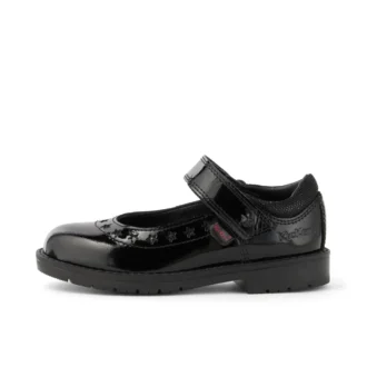 Chaussures pour petites filles Lachly Star MJ en cuir verni noir