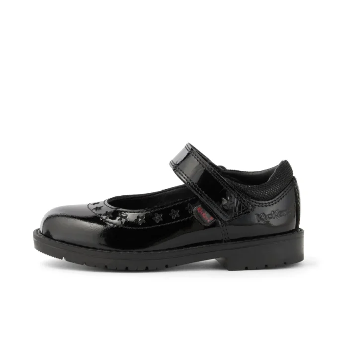 Chaussures pour petites filles Lachly Star MJ en cuir verni noir