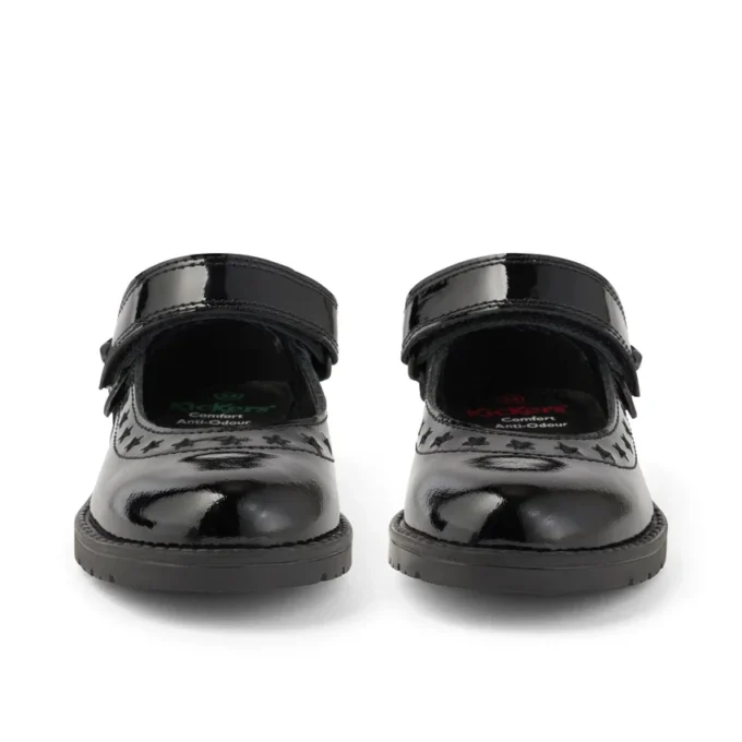 Chaussures pour petites filles Lachly Star MJ en cuir verni noir