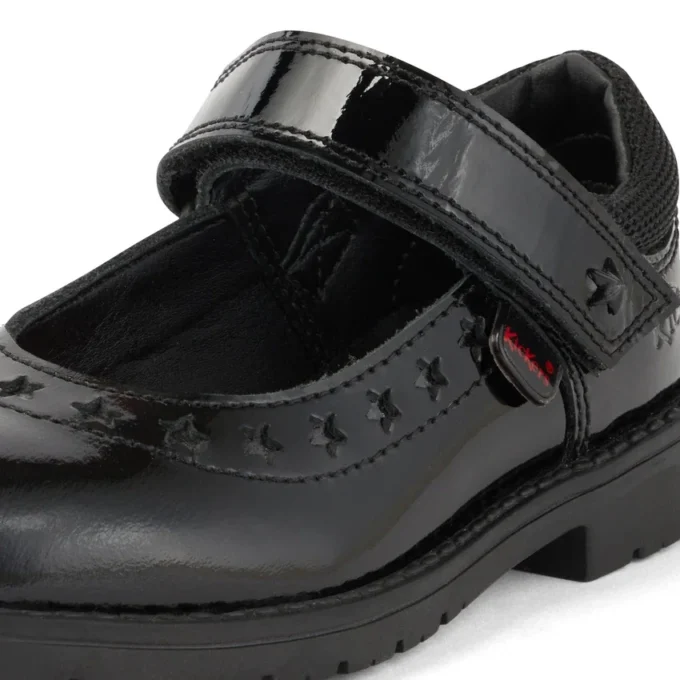 Chaussures pour petites filles Lachly Star MJ en cuir verni noir