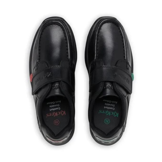 Chaussures Reasan Strap en cuir noir pour garçons