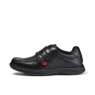 Chaussures Reasan Strap en cuir noir pour jeunes hommes
