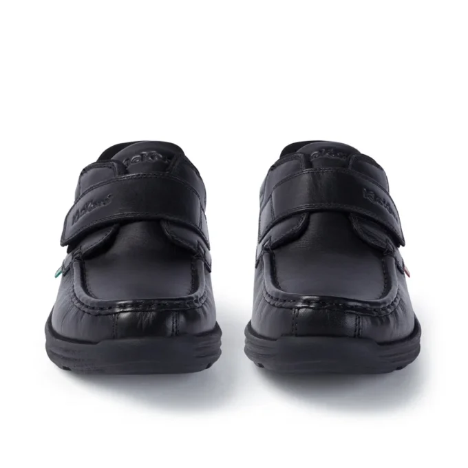 Chaussures Reasan Strap en cuir noir pour jeunes hommes Chaussures Reasan Strap en cuir noir pour jeunes hommes