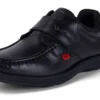 Chaussures Reasan Strap en cuir noir pour jeunes hommes Chaussures Reasan Strap en cuir noir pour jeunes hommes