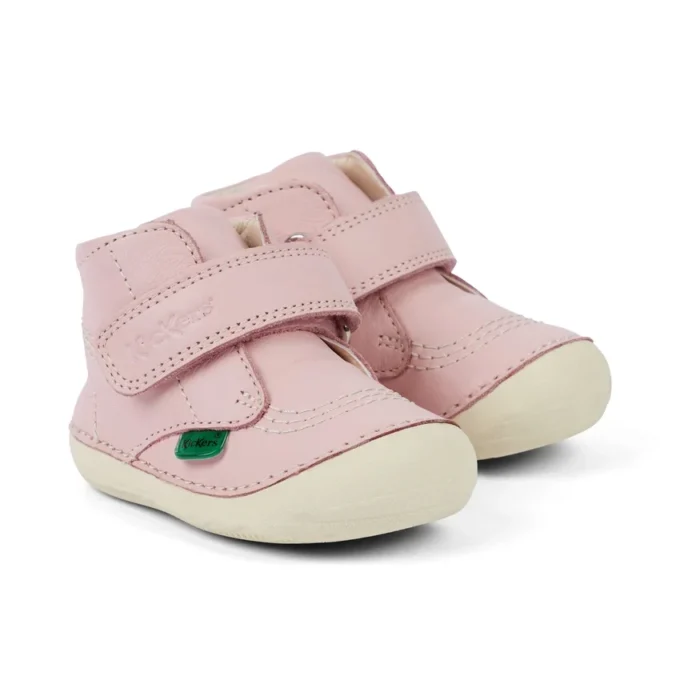 Chaussures Softer Hi Baby en cuir rose pâle unisexe Chaussures Softer Hi Baby en cuir rose pâle unisexe