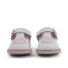 Chaussures T-Bar Wave en cuir blanc pour bébé fille