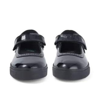 Chaussures Tovni Brogue MJ en cuir verni noir pour filles