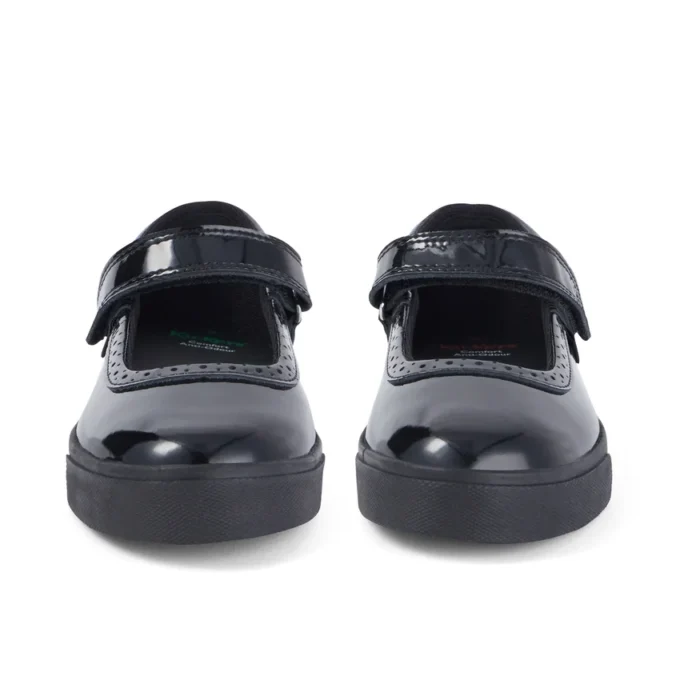Chaussures Tovni Brogue MJ en cuir verni noir pour filles