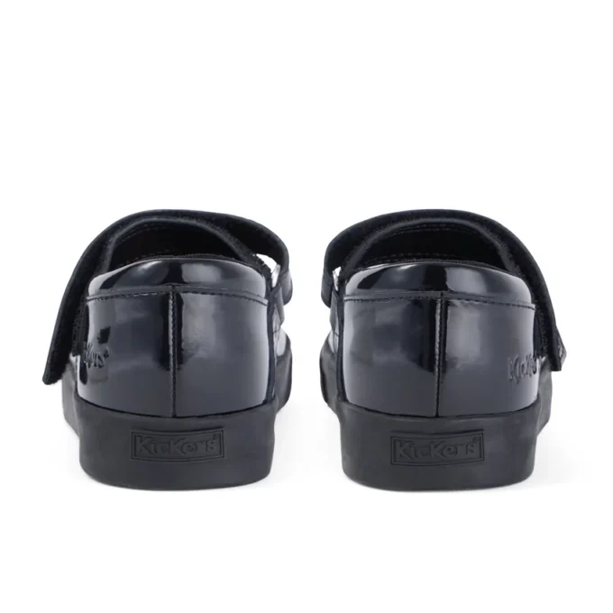 Chaussures Tovni Brogue MJ en cuir verni noir pour filles