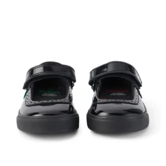 Chaussures Tovni Brogue MJ en cuir verni noir pour petites filles