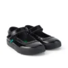 Chaussures Tovni Brogue MJ en cuir verni noir pour petites filles Chaussures Tovni Brogue MJ en cuir verni noir pour petites filles