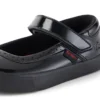 Chaussures Tovni Brogue MJ en cuir verni noir pour petites filles Chaussures Tovni Brogue MJ en cuir verni noir pour petites filles