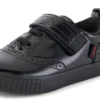 Chaussures Tovni Brogue pour bébés filles en cuir verni noir