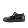 Chaussures Tovni Brogue T-Bar en cuir verni noir pour filles en bas âge Chaussures Tovni Brogue T-Bar en cuir verni noir pour filles en bas âge