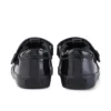 Chaussures Tovni Brogue T-Bar en cuir verni noir pour filles en bas âge Chaussures Tovni Brogue T-Bar en cuir verni noir pour filles en bas âge