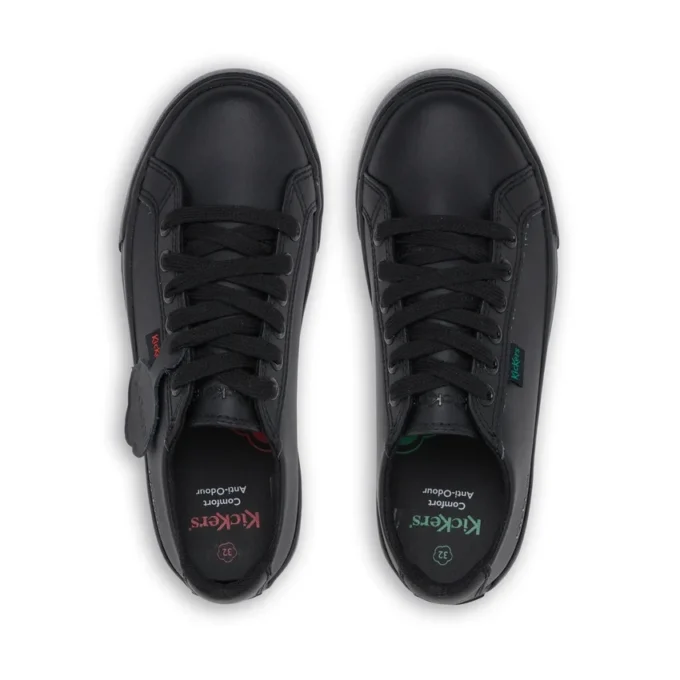 Chaussures Tovni Lacer en simili cuir noir unisexe junior