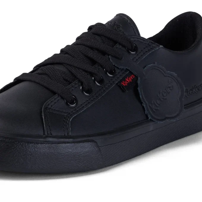 Chaussures Tovni Lacer en simili cuir noir unisexe junior