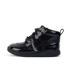 Chaussures unisexes pour bébés Playflex Hi en cuir verni froissé noir Chaussures unisexes pour bébés Playflex Hi en cuir verni froissé noir
