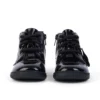 Chaussures unisexes pour bébés Playflex Hi en cuir verni froissé noir Chaussures unisexes pour bébés Playflex Hi en cuir verni froissé noir