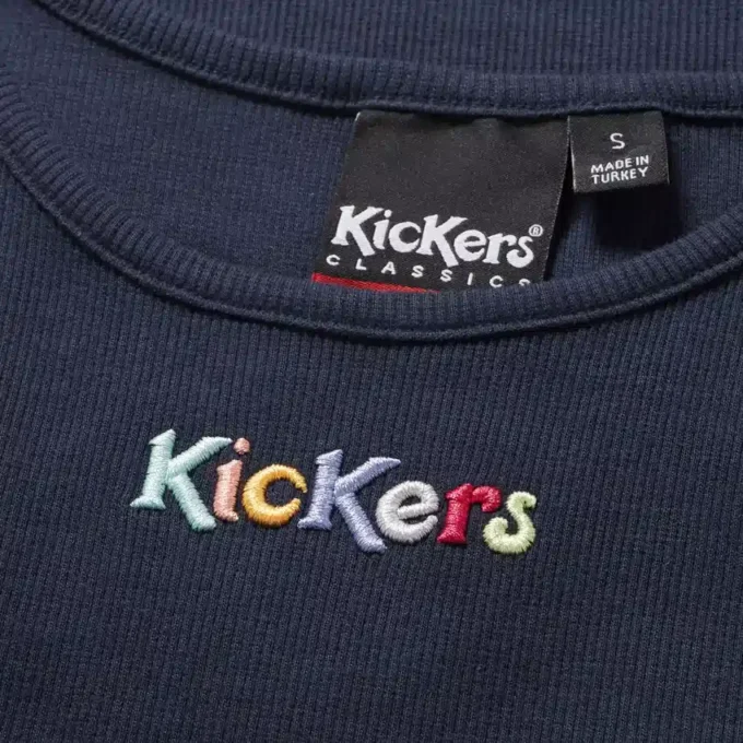 Débardeur classique à côtes Kickers pour femme, bleu marine Débardeur classique à côtes Kickers pour femme, bleu marine