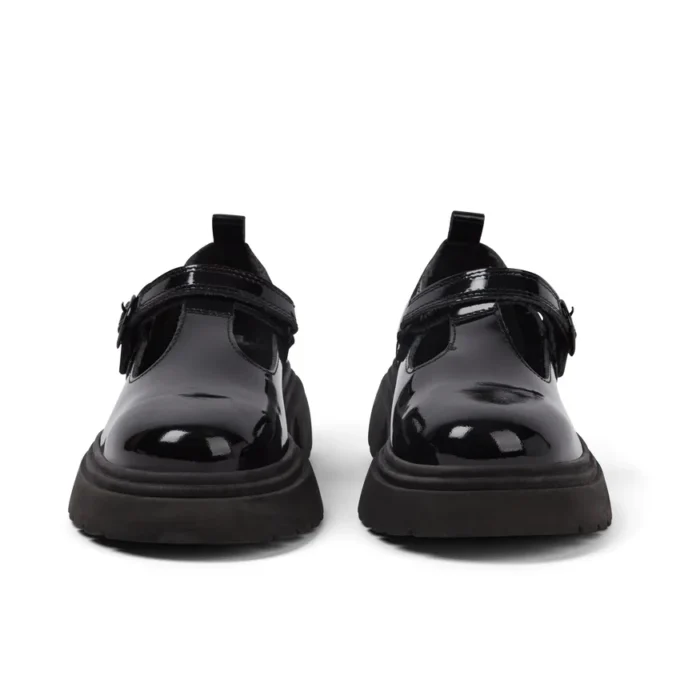 Femme junior Kenzi T-Bar Cuir verni Noir Femme junior Kenzi T-Bar Cuir verni Noir
