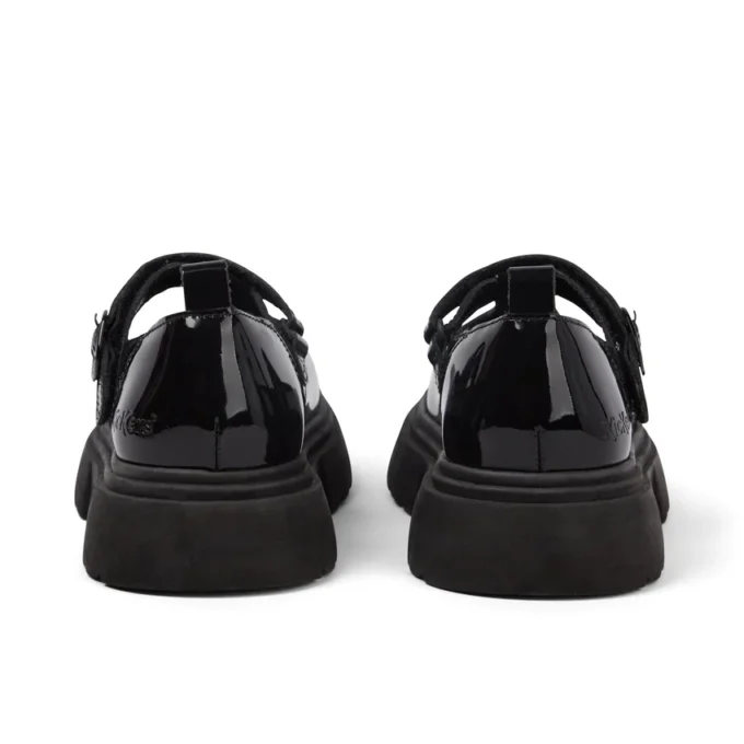 Femme junior Kenzi T-Bar Cuir verni Noir Femme junior Kenzi T-Bar Cuir verni Noir