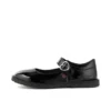 Filles Junior Adlar Heart Mj Cuir verni Noir