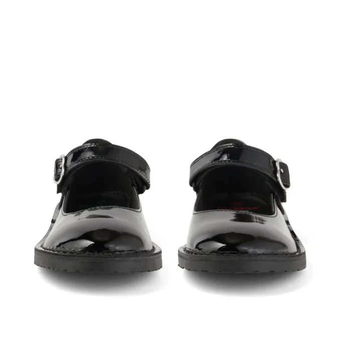 Filles Junior Adlar Heart Mj Cuir verni Noir