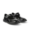 Filles Junior Adlar Heart Mj Cuir verni Noir