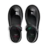 Filles Junior Adlar Heart Mj Cuir verni Noir