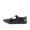 Filles Junior Kariko T Bar Cuir verni Noir