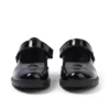 Filles junior Lachly MJ Brogue en cuir verni noir