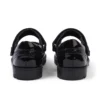 Filles junior Lachly MJ Brogue en cuir verni noir