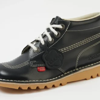 Fleurette en cuir unisexe bleu marine