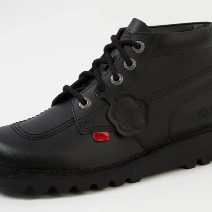 Fleurette en cuir unisexe noire Fleurette en cuir unisexe noire