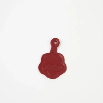 Fleurette en cuir unisexe rouge