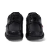 Fragma Lace 4 Eyelet en cuir noir pour jeunes hommes