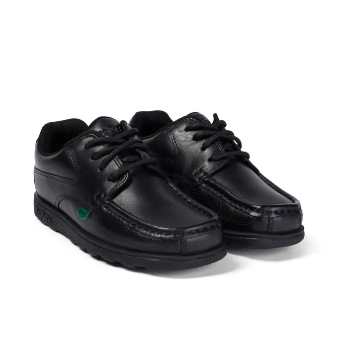 Fragma Lace en cuir noir pour garçons