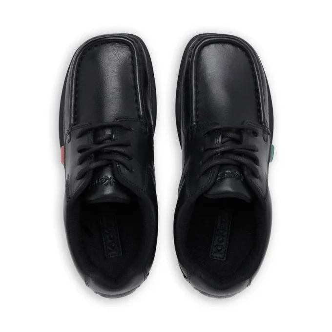 Fragma Lace en cuir noir pour garçons