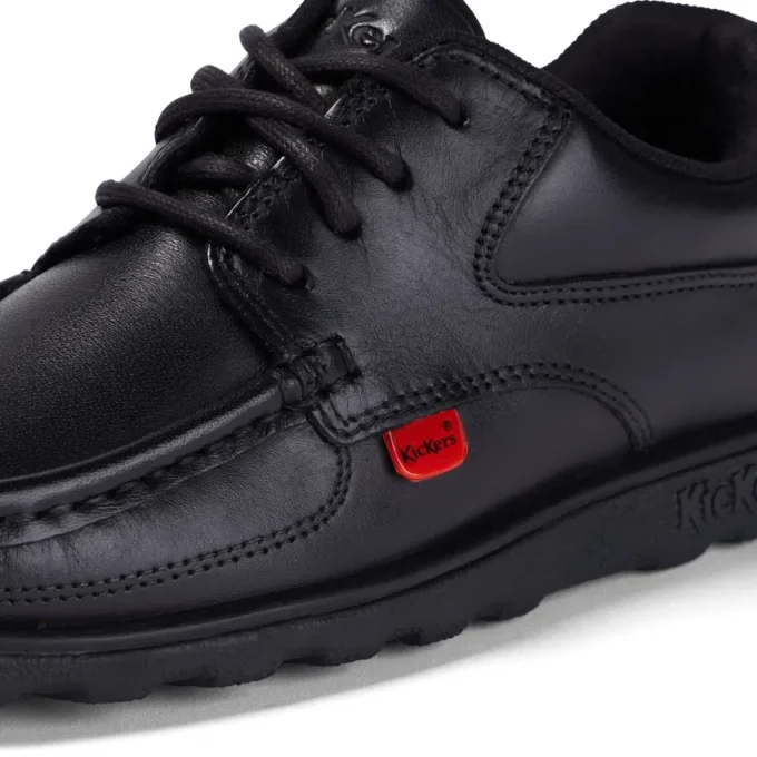 Fragma Lace en cuir noir pour garçons
