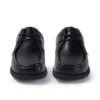 Fragma Lace en cuir noir pour jeunes hommes Fragma Lace en cuir noir pour jeunes hommes