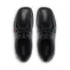 Fragma Lace en cuir noir pour jeunes hommes Fragma Lace en cuir noir pour jeunes hommes