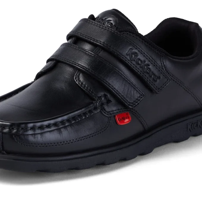 Fragma Moc Twin Vel en cuir noir pour jeunes hommes