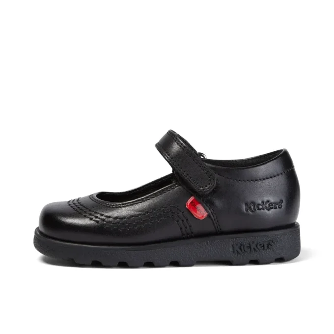 Fragma Pop en cuir noir pour petites filles