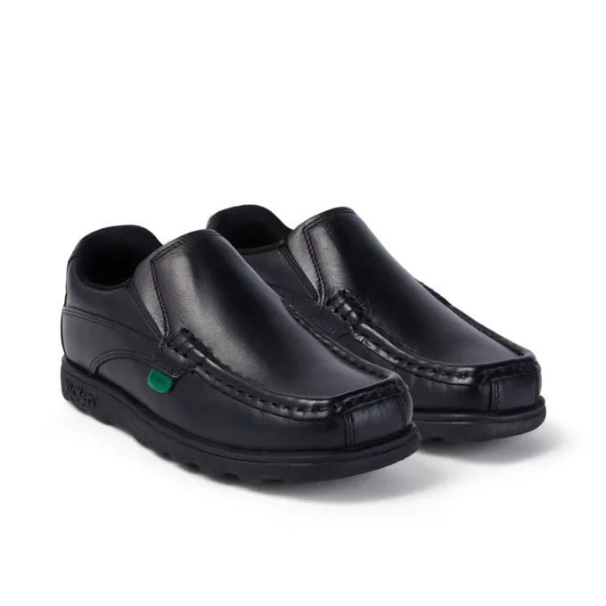 Fragma Slip en cuir noir pour garçons