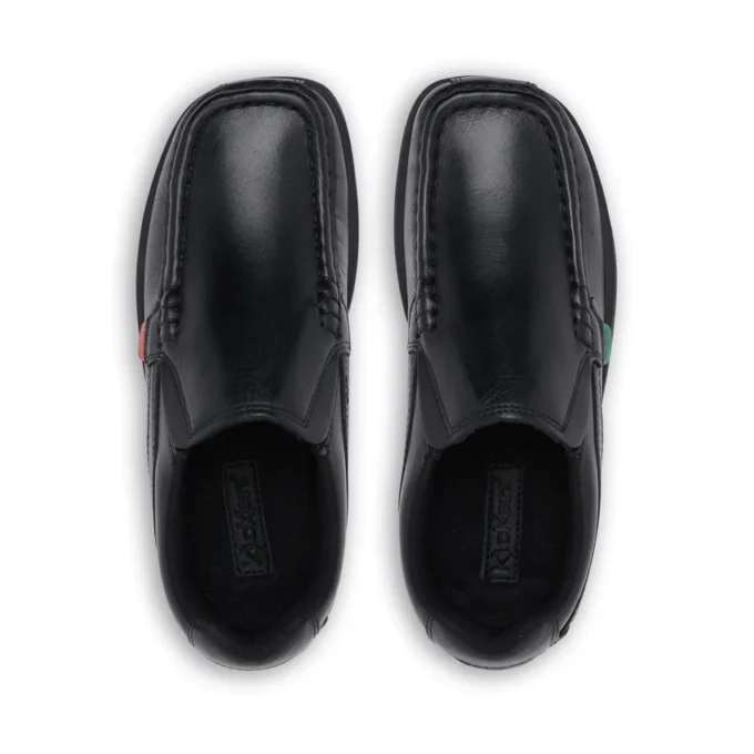 Fragma Slip en cuir noir pour garçons